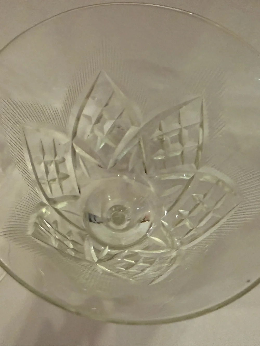 Crystal Cut Wine Glasses - Pink and Clear Stemware Set